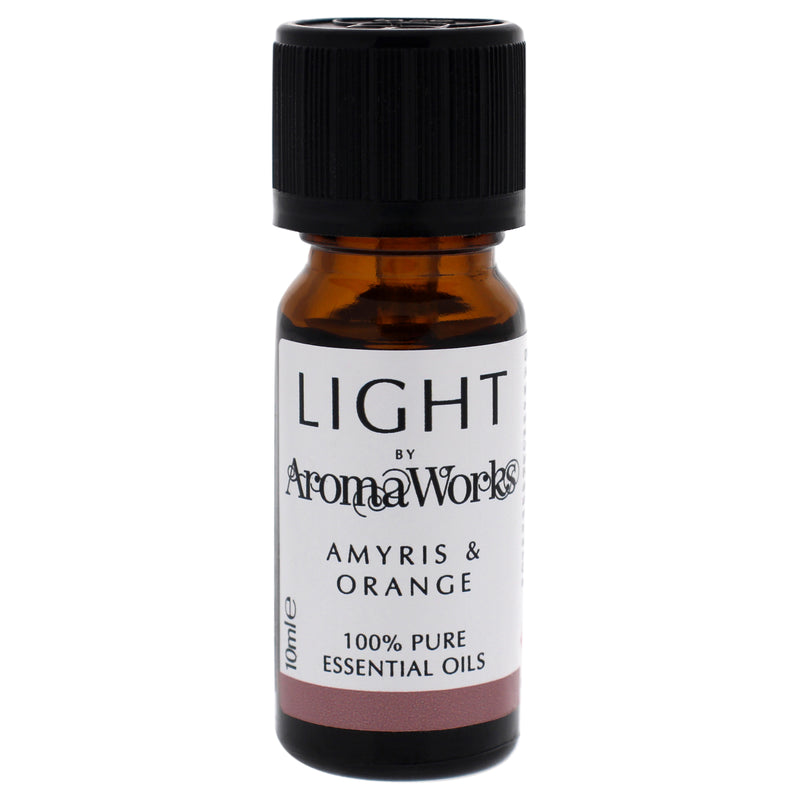 Aromaworks Light Essential Oil - Amyris and Orange by Aromaworks for Unisex - 0.33 oz Oil