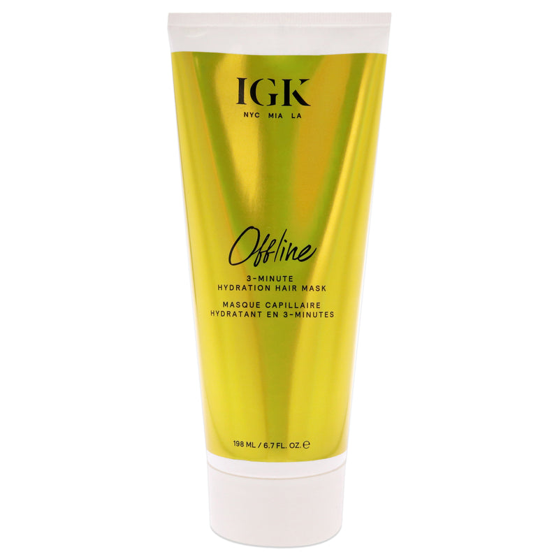 IGK Offline 3 Minute Hydration Hair Mask by IGK for Unisex - 6.7 oz Masque