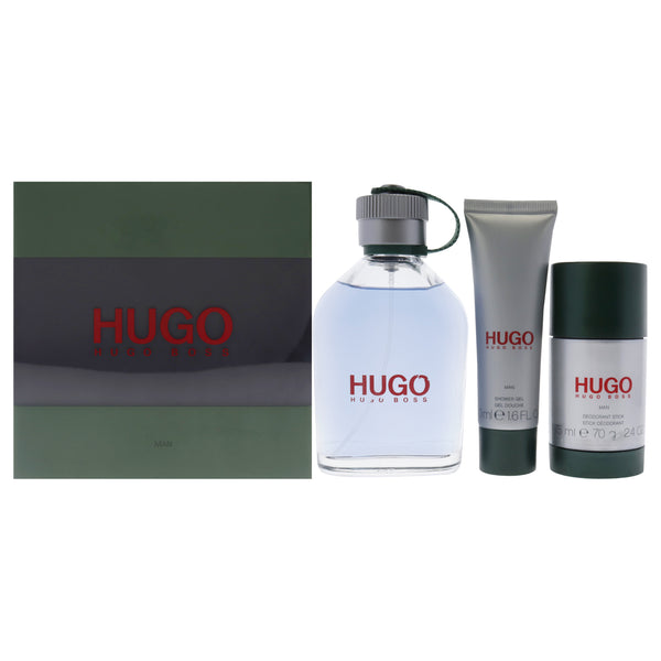 Hugo Boss Hugo Boss Man by Hugo Boss for Men - 3 Pc Gift Set 4.2oz EDT Spray, 2.4oz Deodorant Stick, 1.6oz Shower Gel