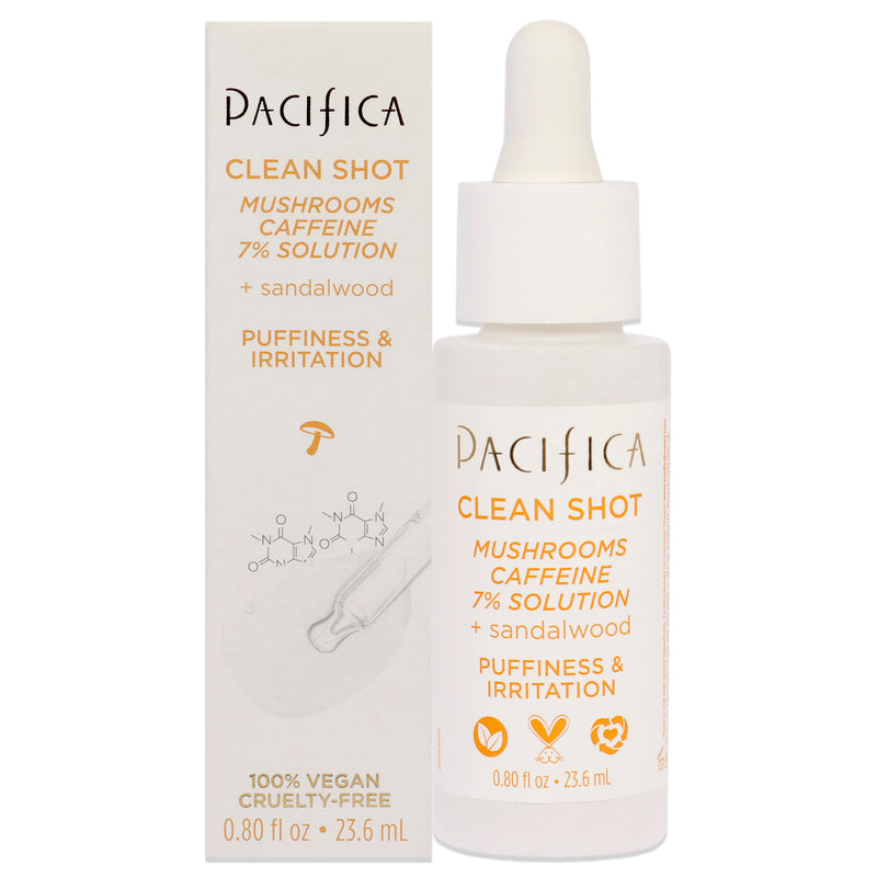 Pacifica Clean Shot Mushrooms and Caffeine 7 Percent by Pacifica for Unisex - 0.80 oz Serum