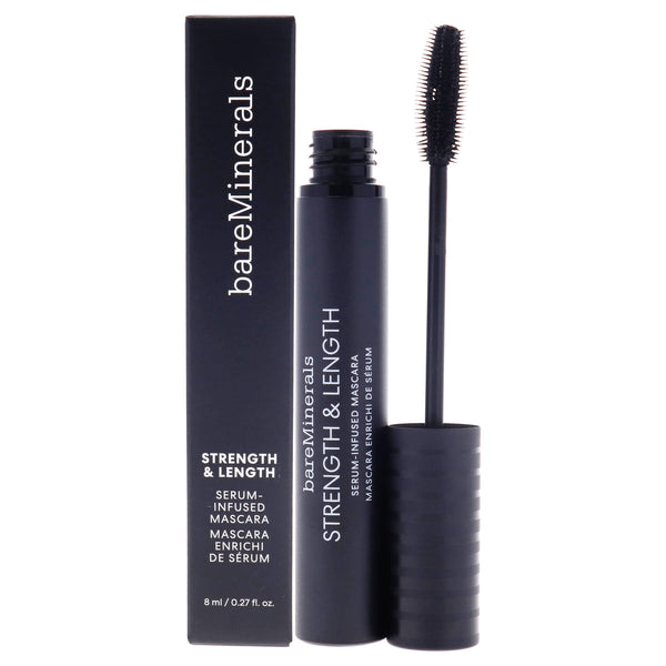 BareMinerals Strength and Length Serum-Infused Mascara - Exteme Black by bareMinerals for Women - 0.27 oz Mascara