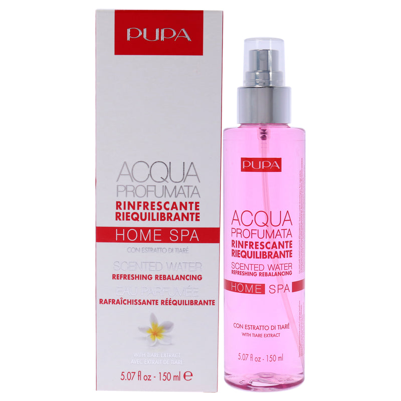 Pupa Milano Home Spa Refreshing Rebalancing Scented Water - 007 Tiare Extract by Pupa Milano for Unisex - 5.07 oz Body Mist