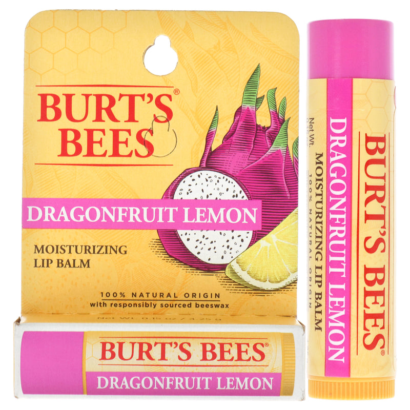 Burt's Bees Dragonfruit Lemon Moisturizing Lip Balm by Burts Bees for Unisex - 0.15 oz Lip Balm