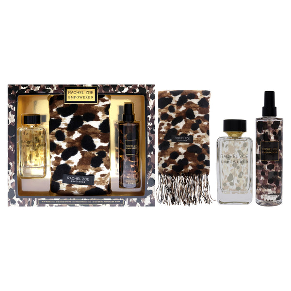 Rachel Zoe Empowered by Rachel Zoe for Women - 3 Pc Gift Set 3.4oz EDP Spray, 10oz Fragrance Mist, Scarf