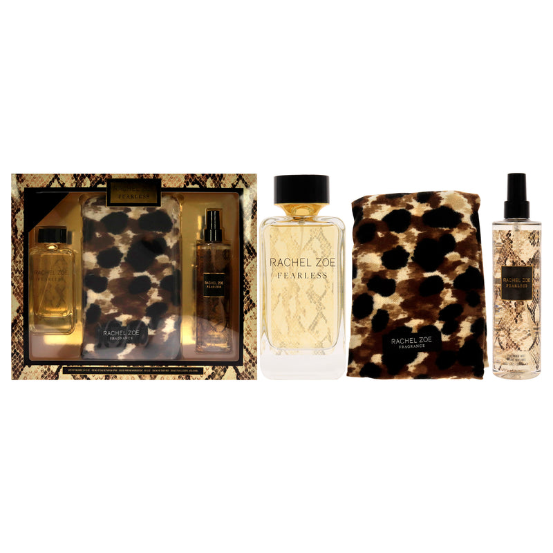 Rachel Zoe Fearless by Rachel Zoe for Women - 3 Pc Gift Set 3.4oz EDP Spray, 10oz Fragrance Mist, Scarf
