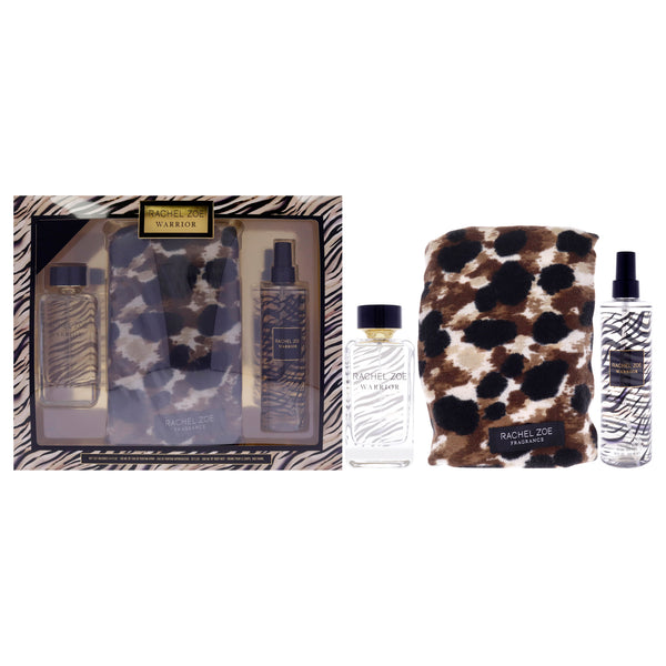 Rachel Zoe Warrior by Rachel Zoe for Women - 3 Pc Gift Set 3.4oz EDP Spray, 10oz Fragrance Mist, Scarf