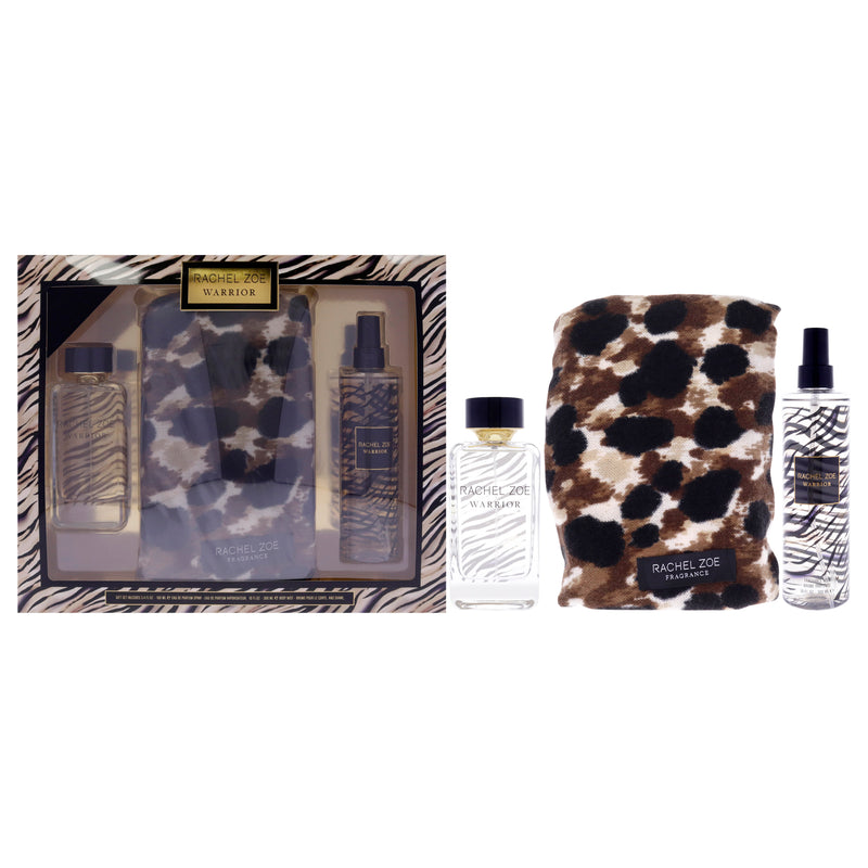 Rachel Zoe Warrior by Rachel Zoe for Women - 3 Pc Gift Set 3.4oz EDP Spray, 10oz Fragrance Mist, Scarf