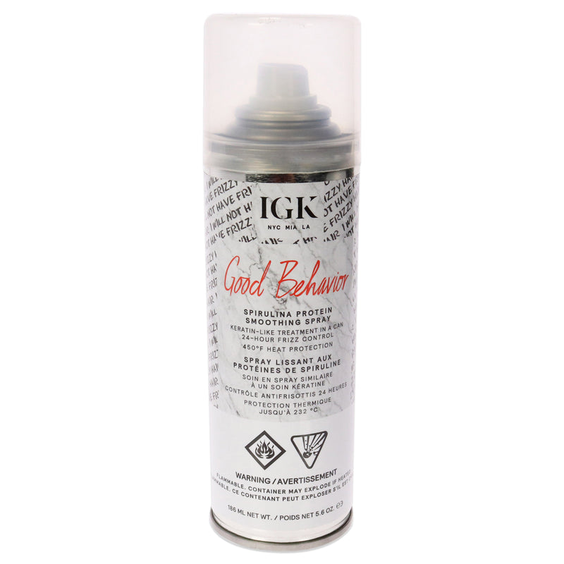 IGK Good Behavior Spirulina Protein Smoothing Spray by IGK for Women - 5.6 oz Hair Spray