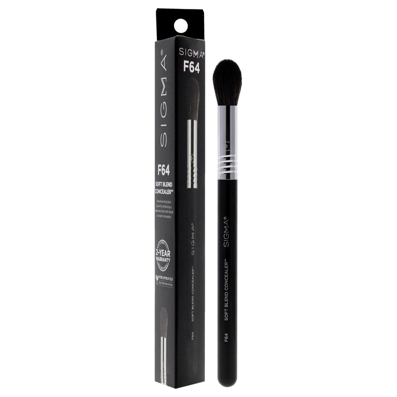SIGMA Soft Blend Concealer Brush - F64 Black-Chrome by SIGMA for Women - 1 Pc Brush