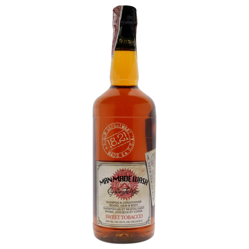 18.21 Man Made Man Made Wash - Sweet Tobacco by 18.21 Man Made for Men - 32 oz 3-In-1 Shampoo, Conditioner and Body Wash
