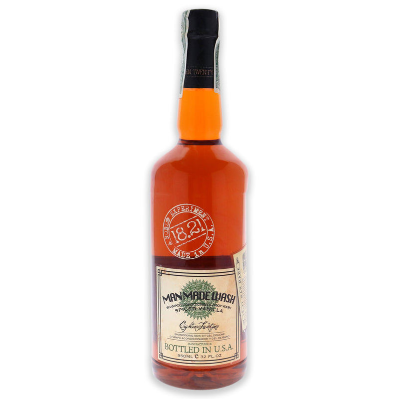 18.21 Man Made Man Made Wash - Spiced Vanilla by 18.21 Man Made for Men - 32 oz 3-In-1 Shampoo, Conditioner and Body Wash