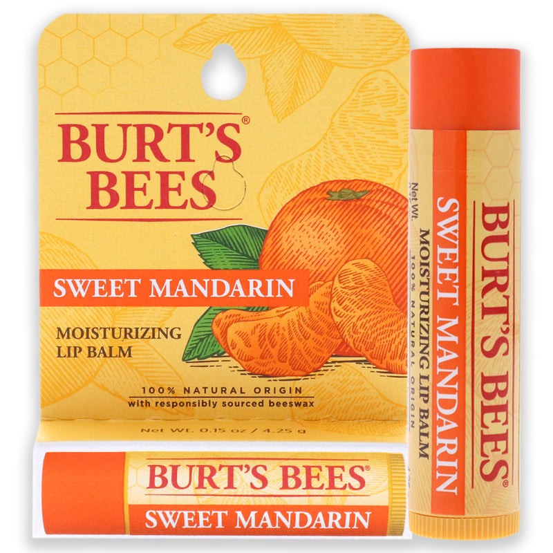 Burt's Bees Sweet Mandarin Moisturizing Lip Balm by Burts Bees for Unisex - 0.15 oz Lip Balm