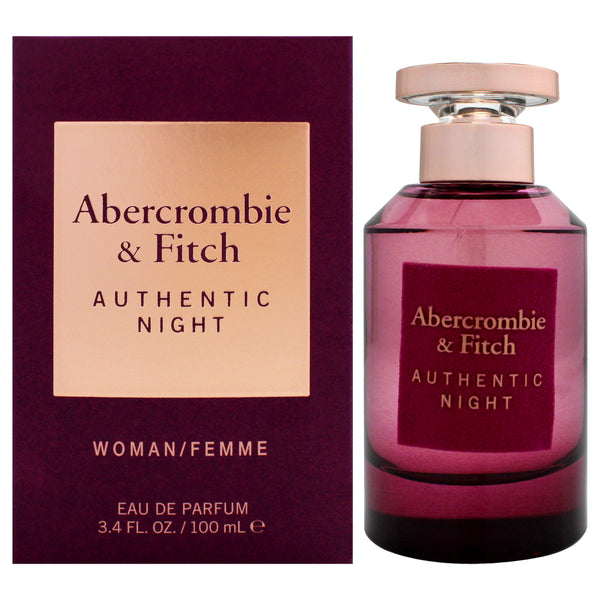 Abercrombie & Fitch Authentic Night by Abercrombie and Fitch for Women - 3.4 oz EDP Spray