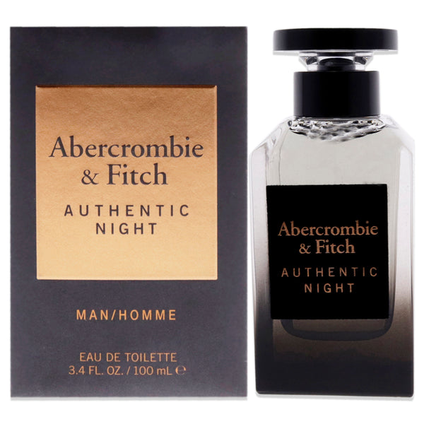 Abercrombie & Fitch Authentic Night by Abercrombie and Fitch for Men - 3.4 oz EDT Spray