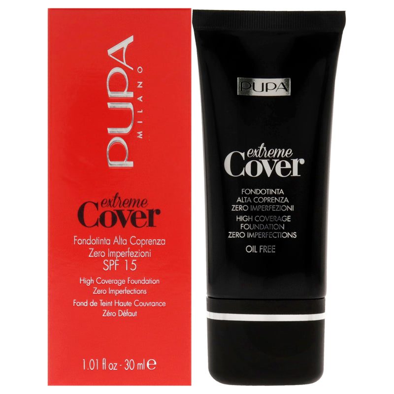 Pupa Milano Extreme Cover Foundation SPF 15 - 010 Alabaster by Pupa Milano for Women - 1.01 oz Foundation