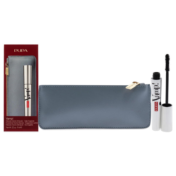 Pupa Milano Vamp! Mascara Set by Pupa Milano for Women - 2 Pc 0.32oz Vamb! Mascara - 100 Black, ClutchBag
