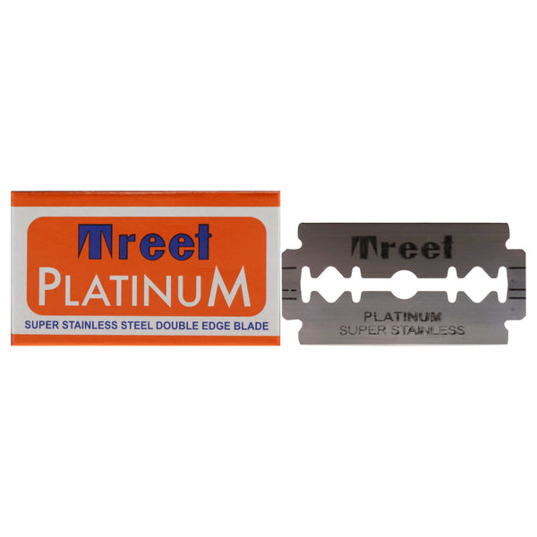 Feather Platinum Super Stainless Steel Double Edge Blade by Feather for Men - 10 Count Blade