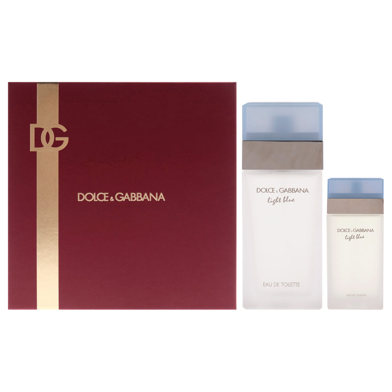 Dolce & Gabbana Light Blue by Dolce and Gabbana for Women - 2 Pc Gift Set 6.7oz EDT Spray, 0.84oz EDT Spray