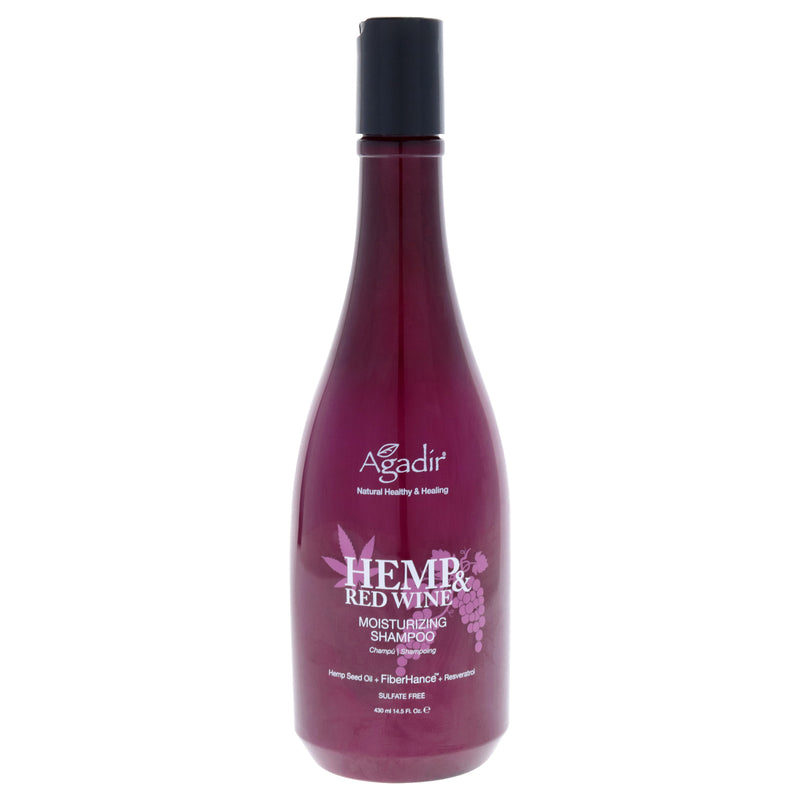Agadir Argan Oil Hemp and Red Wine Moisturizing Shampoo by Agadir for Unisex - 14.5 oz Shampoo