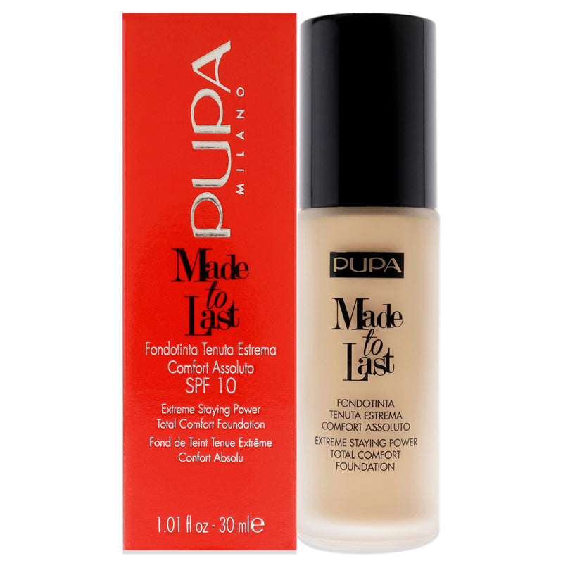 Pupa Milano Made to Last Extreme Staying Power Foundation SPF 10 - 040 Medium Beige by Pupa Milano for Women - 1.01 oz Foundation