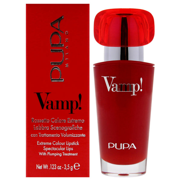 Pupa Milano Vamp! Extreme Colour Lipstick with Plumping Treatment - 302 Ruby Red by Pupa Milano for Women - 0.123 oz Lipstick