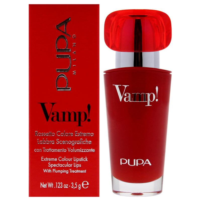 Pupa Milano Vamp! Extreme Colour Lipstick with Plumping Treatment - 302 Ruby Red by Pupa Milano for Women - 0.123 oz Lipstick