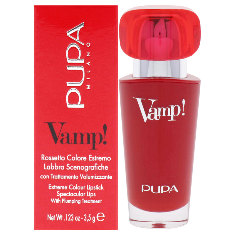 Pupa Milano Vamp! Extreme Colour Lipstick with Plumping Treatment - 303 Iconic Red by Pupa Milano for Women - 0.123 oz Lipstick