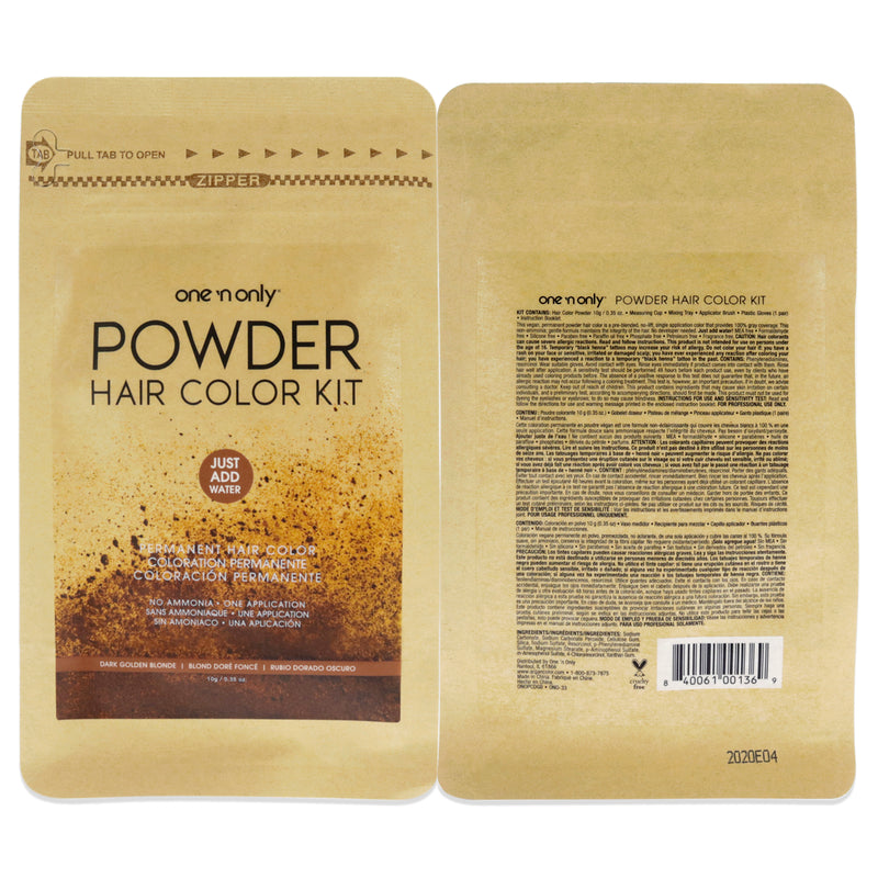 One n Only Powder Hair Color Kit - Dark Golden Blonde by One n Only for Unisex - 0.35 oz Hair Color