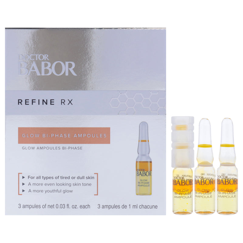 Babor Refine RX Glow Bi-Phase Ampoules by Babor for Women - 3 x 1 ml Serum