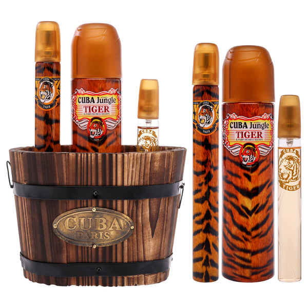 Cuba Cuba Jungle Tiger by Cuba for Women - 3 Pc Gift Set 3.3oz EDP Spray, 1.17oz EDP Spray, 0.5oz EDP Spray