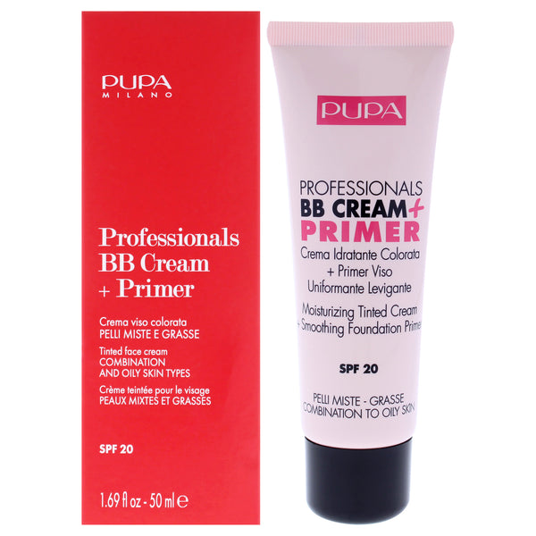 Pupa Milano Professionals BB Cream Plus Primer SPF 20 - 001 Nude - Combination To Oily Skin by Pupa Milano for Women - 1.69 oz Primer