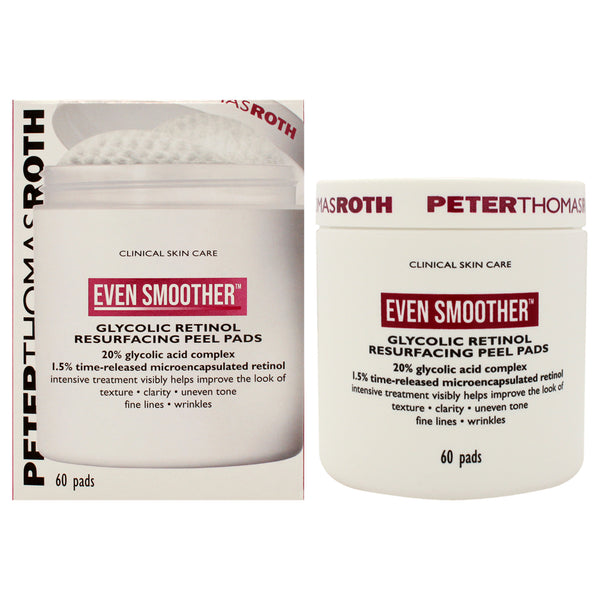 Peter Thomas Roth Even Smoother Glycolic Retinol Resurfacing Peel Pads by Peter Thomas Roth for Women - 60 Pads Treatment