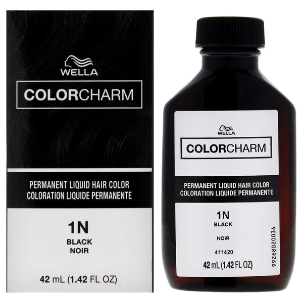Wella Color Charm Permanent Liquid Hair Color - 1N 051 Black by Wella for Unisex - 1.42 oz Hair Color