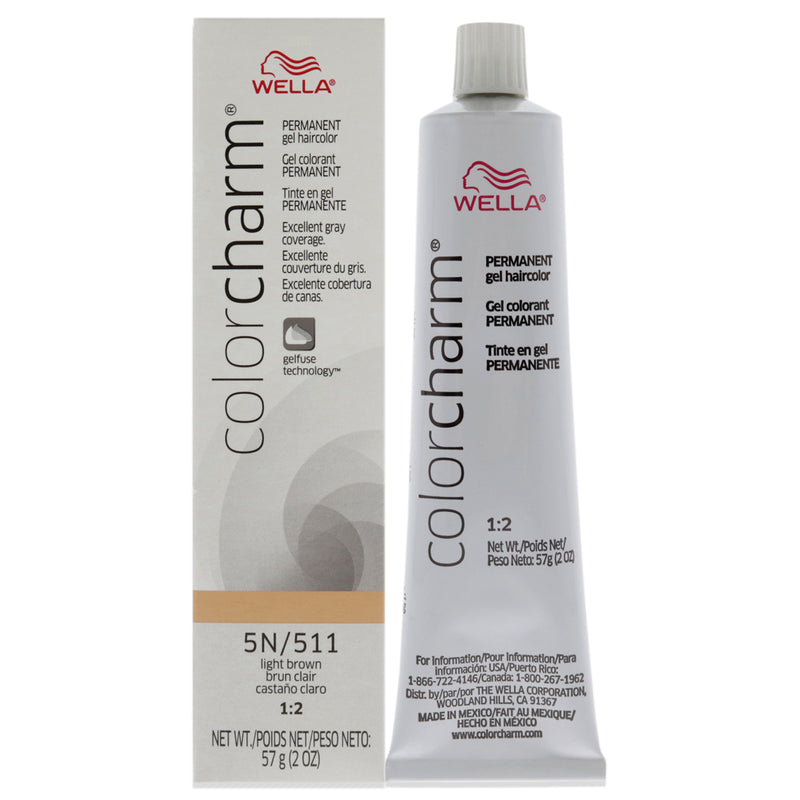 Wella Color Charm Permanent Hair Color Gel - 5N 511 Light Brown by Wella for Unisex - 2 oz Hair Color