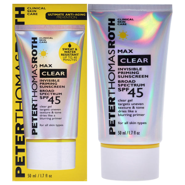Peter Thomas Roth Max Clear Invisible Priming Sunscreen SPF 45 by Peter Thomas Roth for Unisex - 1.7 oz Sunscreen