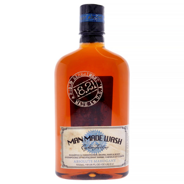 18.21 Man Made 3-In-1 Man Made Wash - Absolute Mahogany by 18.21 Man Made for Men - 18 oz Shampoo, Conditioner and Body Wash