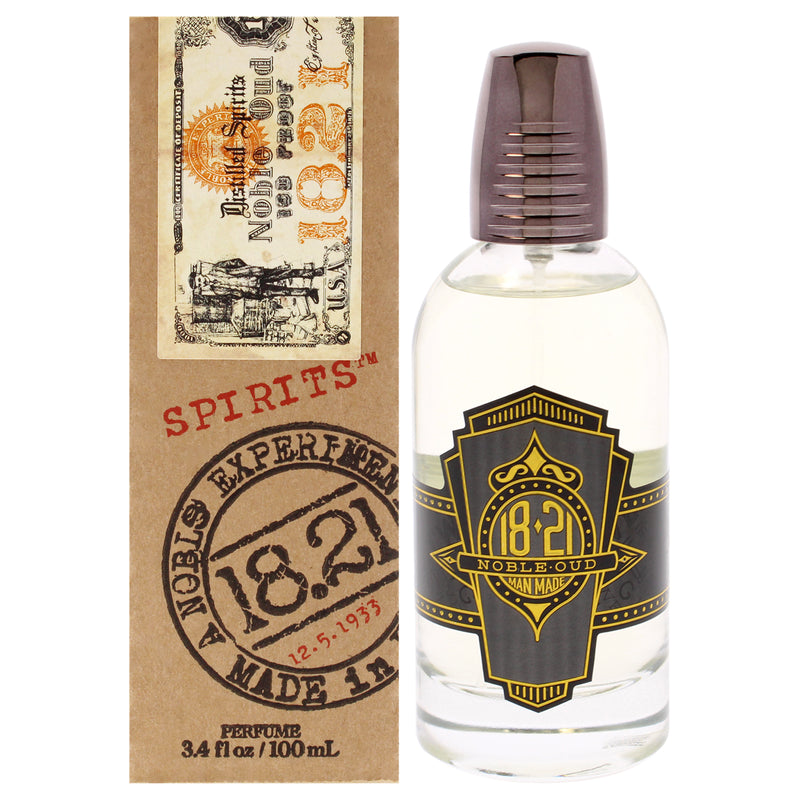 18.21 Man Made Spirits - Noble Oud by 18.21 Man Made for Men - 3.4 oz Parfum Spray