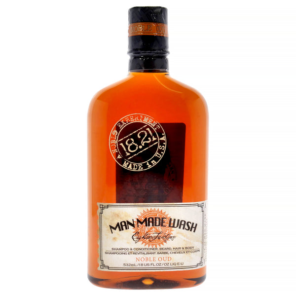 18.21 Man Made Man Made Wash - Noble Oud by 18.21 Man Made for Men - 18 oz 3-In-1 Shampoo, Conditioner and Body Wash