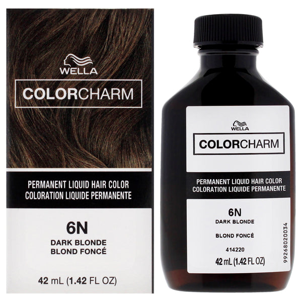 Wella Color Charm Permanent Liquid Hair Color - 6N Dark Blonde by Wella for Unisex - 1.42 oz Hair Color