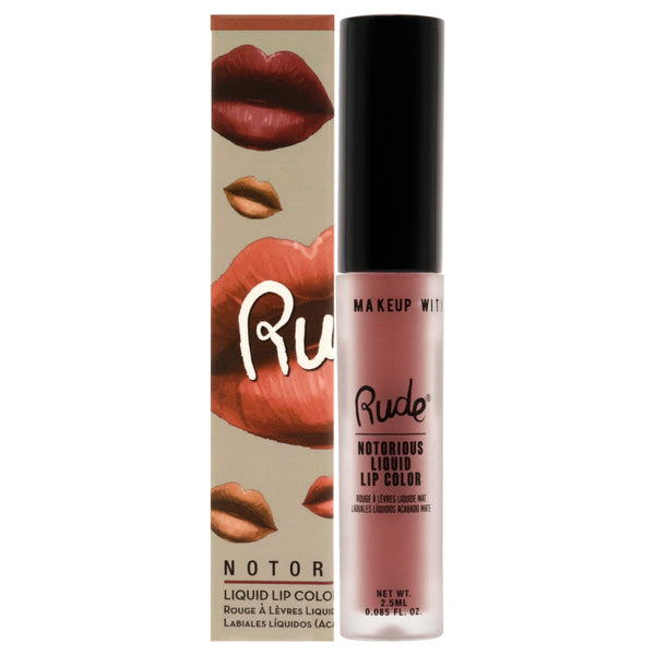 Rude Cosmetics Notorious Liquid Lip Color - Obscene Gesture by Rude Cosmetics for Women - 0.1 oz Lipstick
