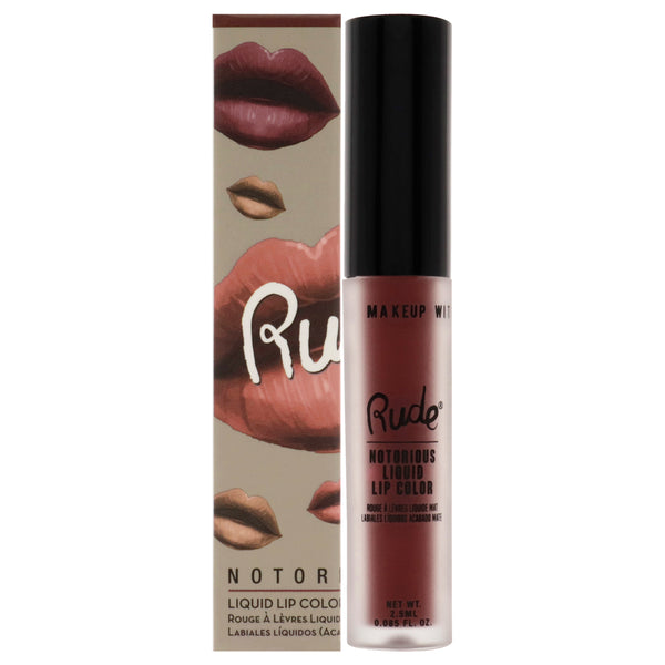 Rude Cosmetics Notorious Liquid Lip Color - Hell to Pay by Rude Cosmetics for Women - 0.1 oz Lipstick