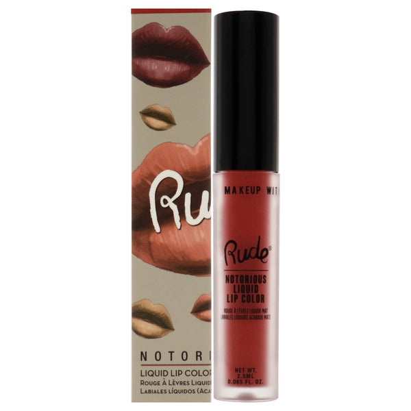 Rude Cosmetics Notorious Liquid Lip Color - Poison Fruit by Rude Cosmetics for Women - 0.1 oz Lipstick