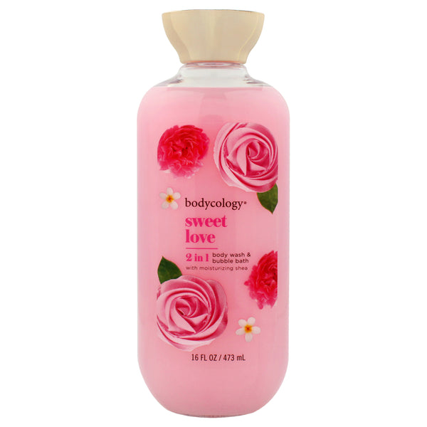 Bodycology 2 in 1 Body Wash and Bubble Bath - Sweet Love by Bodycology for Women - 16 oz Body Wash