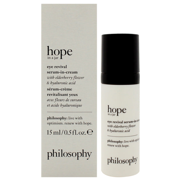 Philosophy Hope in a Jar Eye Revival Serum-In-Cream by Philosophy for Unisex - 0.5 oz Sreum