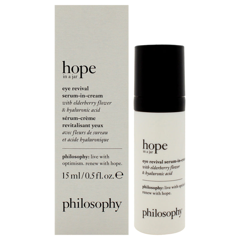 Philosophy Hope in a Jar Eye Revival Serum-In-Cream by Philosophy for Unisex - 0.5 oz Sreum