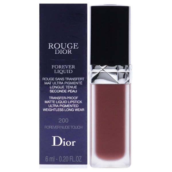 Christian Dior Rouge Dior Forever Liquid Matte Lipstick - 200 Forever Nude Touch by Christian Dior for Women - 0.2 oz Lipstick