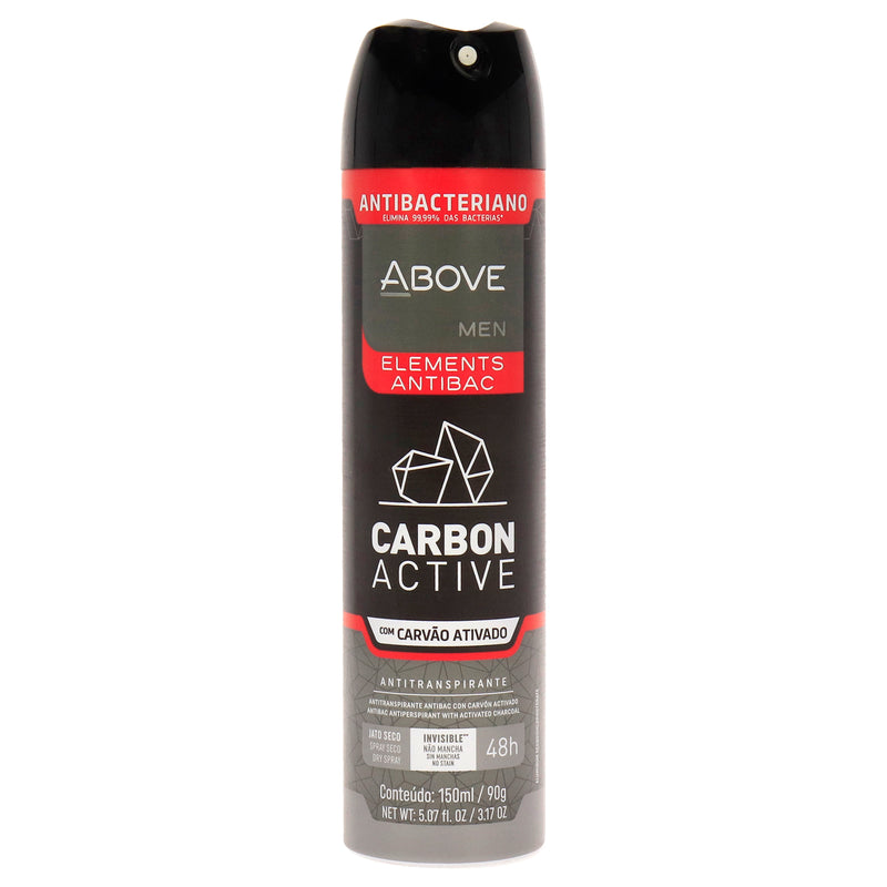 Above 48 Hours Elements Antibac Antiperspirant Deodorant - Carbon by Above for Men - 3.17 oz Deodorant Spray