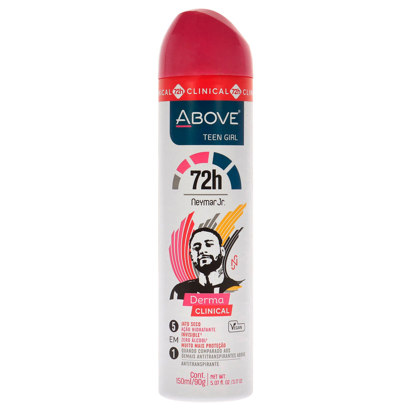 Above 72 Hours Neymar Jr Derma Clinical Antiperspirant Deodorant - Teen Girl by Above for Women - 3.17 oz Deodorant Spray