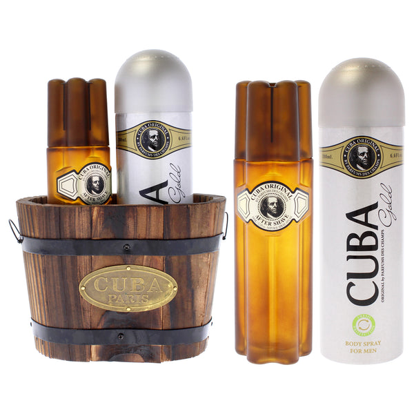 Cuba Cuba Gold by Cuba for Men - 2 Pc Gift Set 3.3oz After Shave, 6.7oz Body Spray