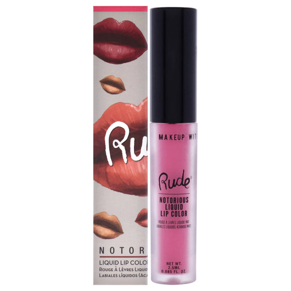 Rude Cosmetics Notorious Liquid Lip Color - Vicious Cycle by Rude Cosmetics for Women - 0.1 oz Lipstick